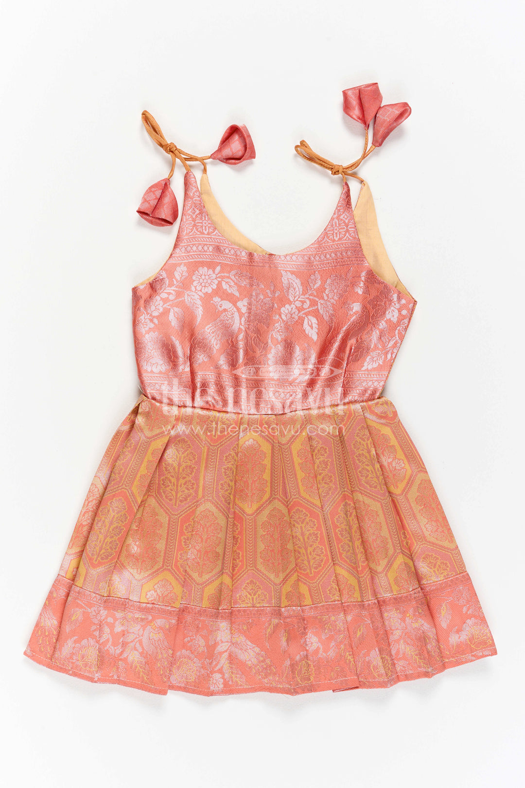 Infant Kanchi Silk Frock for Baby Shower Function
