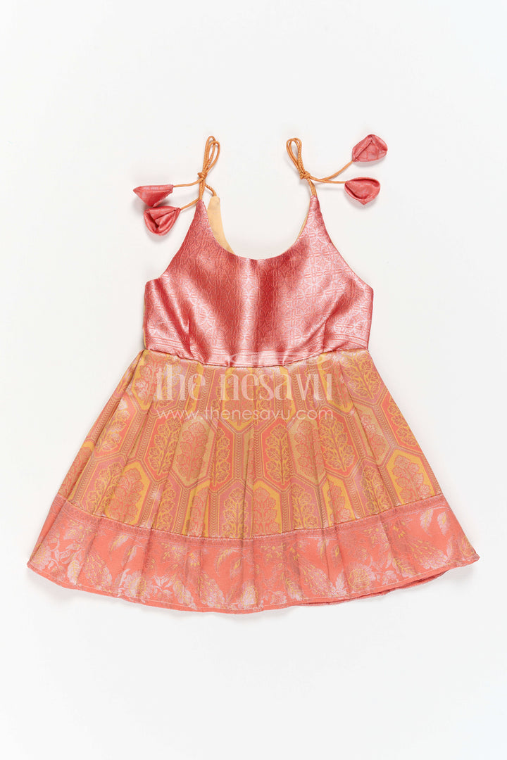 Infant Kanchi Silk Frock for Baby Shower Function