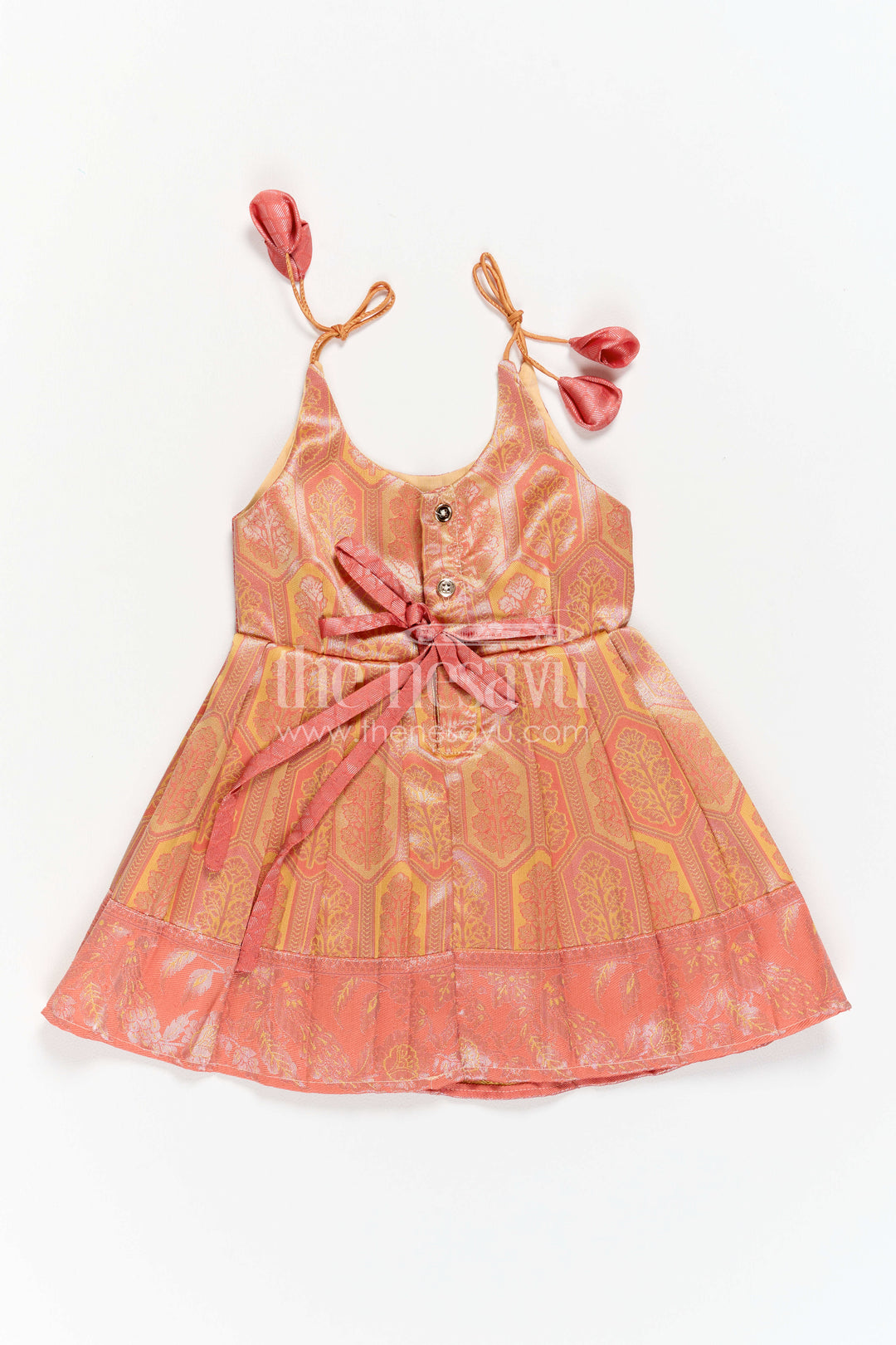 Infant Kanchi Silk Frock for Baby Shower Function