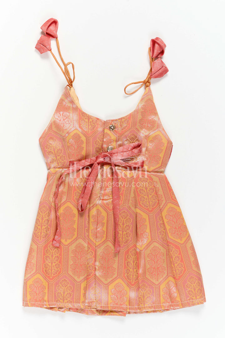 Infant Kanchi Silk Frock for Baby Shower Function