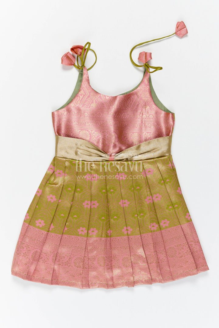 Silk Frock for Girls in Gold with an Occasion Ready Finish