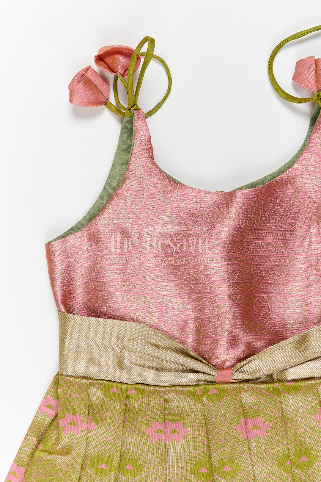 Silk Frock for Girls in Gold with an Occasion Ready Finish