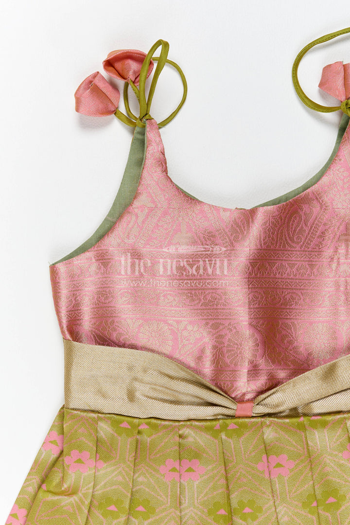 Silk Frock for Girls in Gold with an Occasion Ready Finish