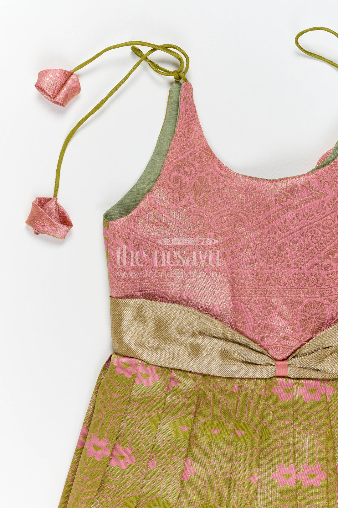 Silk Frock for Girls in Gold with an Occasion Ready Finish