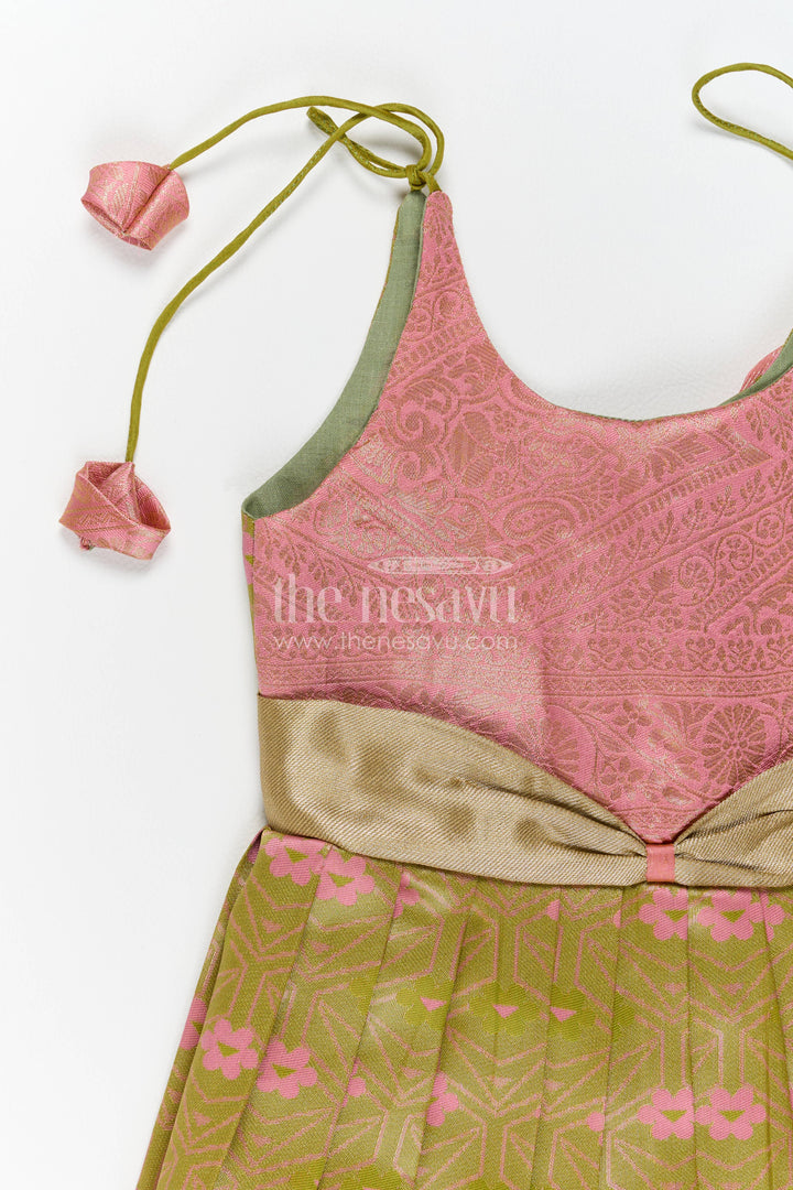 Silk Frock for Girls in Gold with an Occasion Ready Finish
