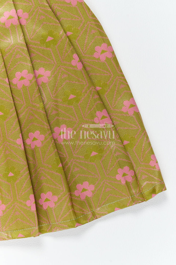 Silk Frock for Girls in Gold with an Occasion Ready Finish