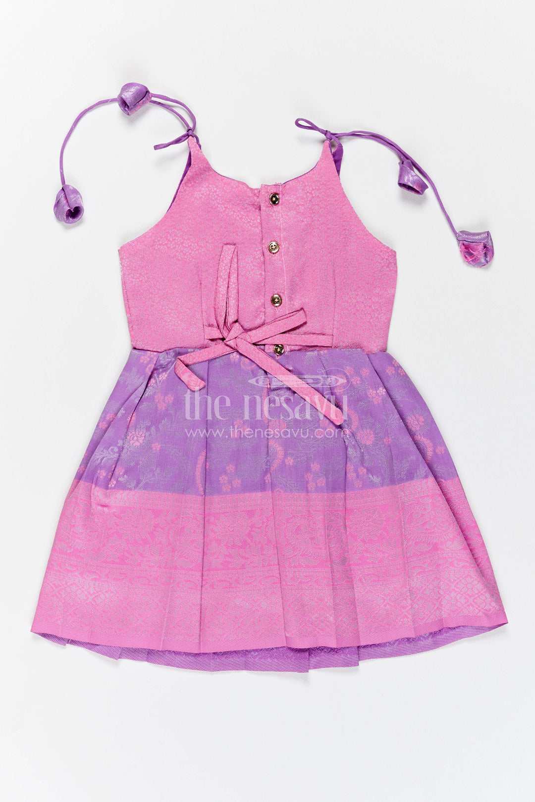 Traditional Silk Frock with Woven Texture for Weddings and Parties