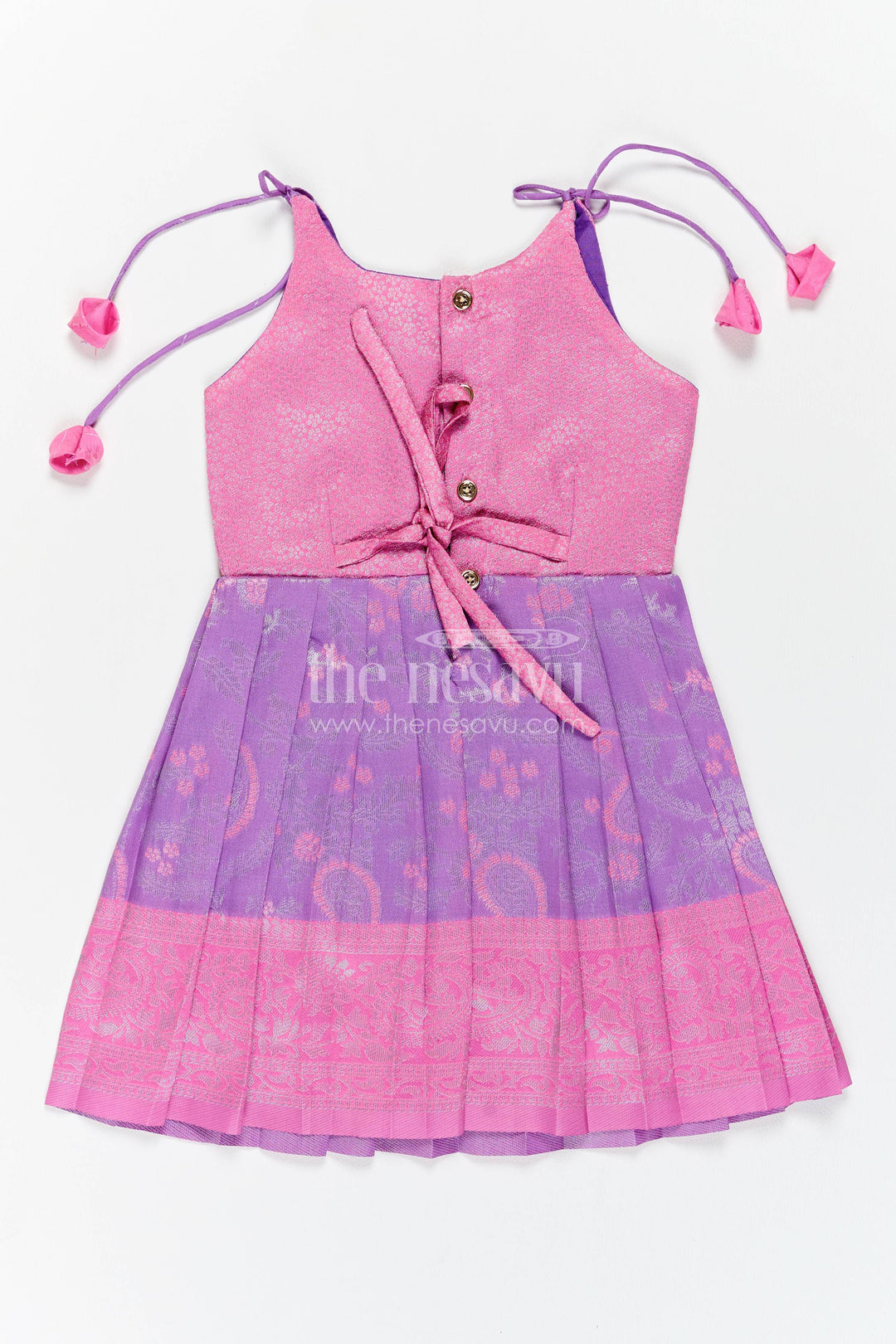 Traditional Silk Frock with Woven Texture for Weddings and Parties
