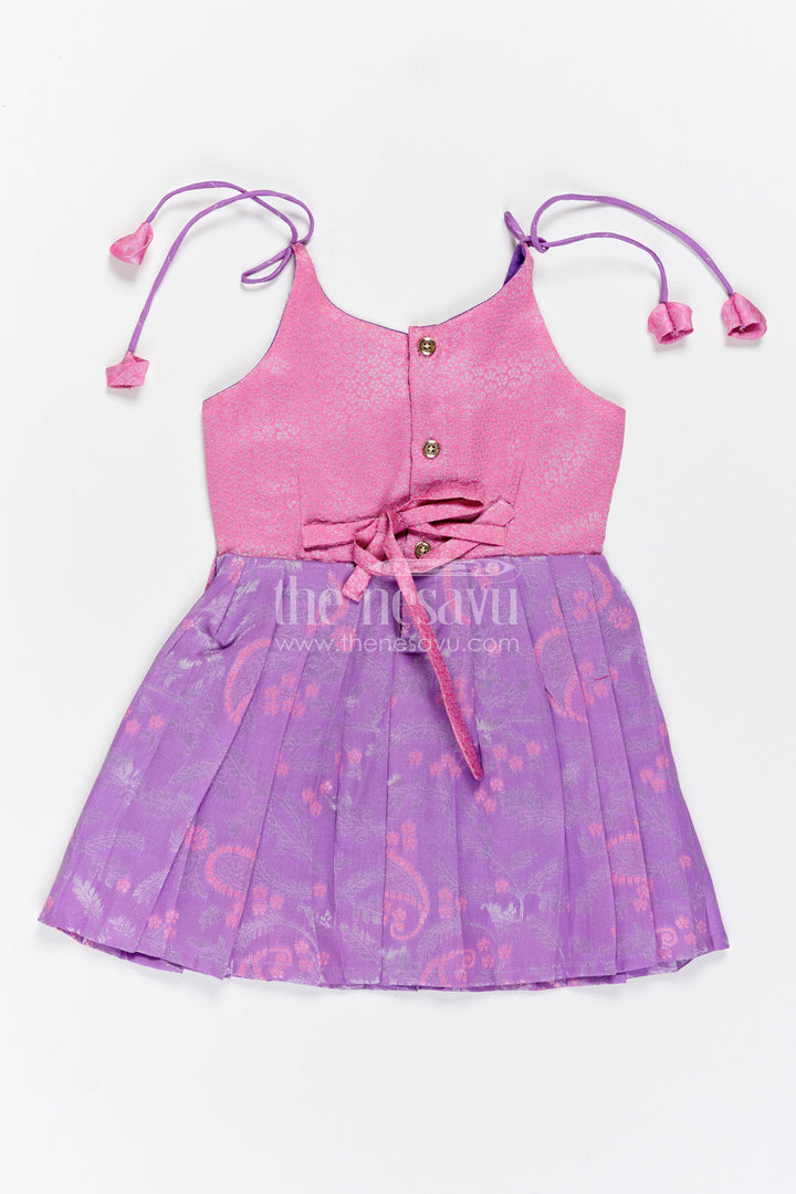 Traditional Silk Frock with Woven Texture for Weddings and Parties