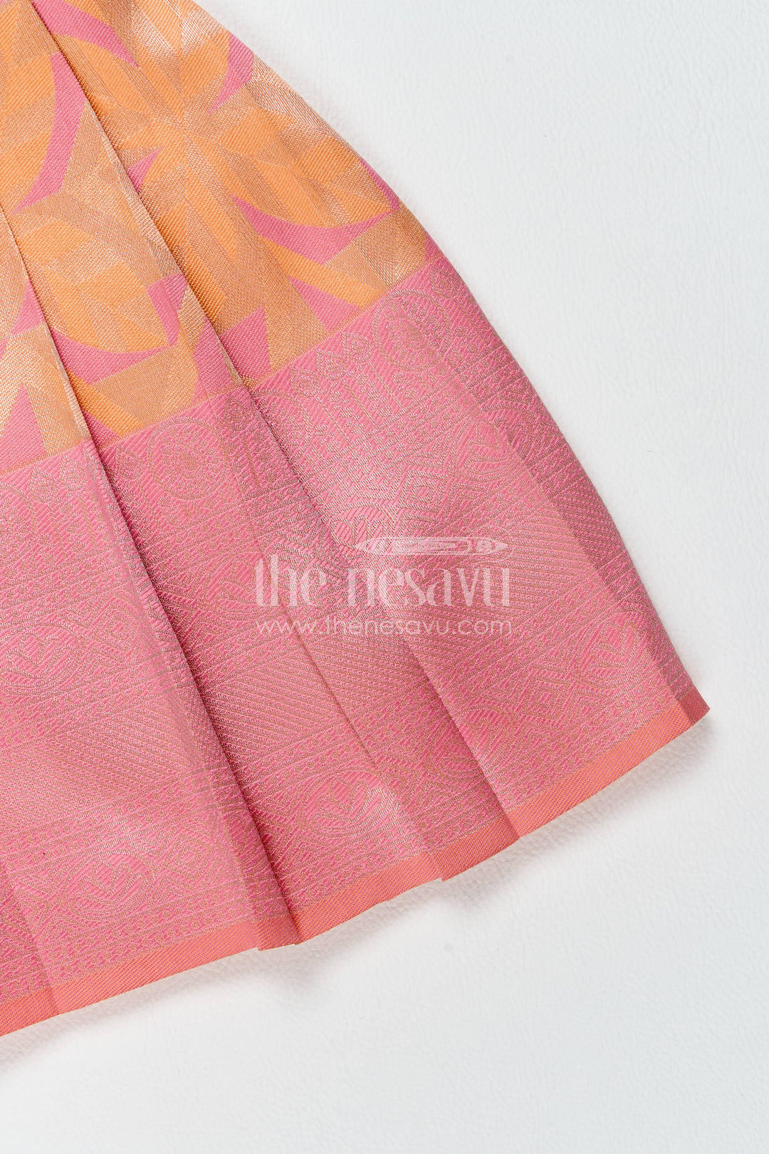 Silk Frock for Girls in Peach with an Occasion Ready Finish
