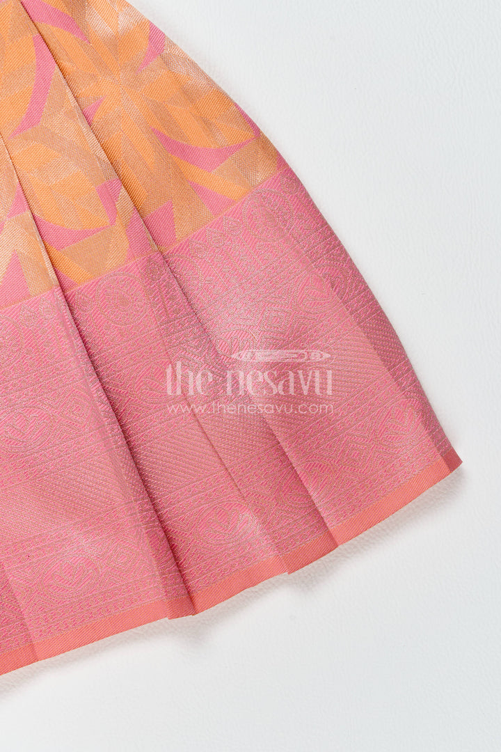 Silk Frock for Girls in Peach with an Occasion Ready Finish