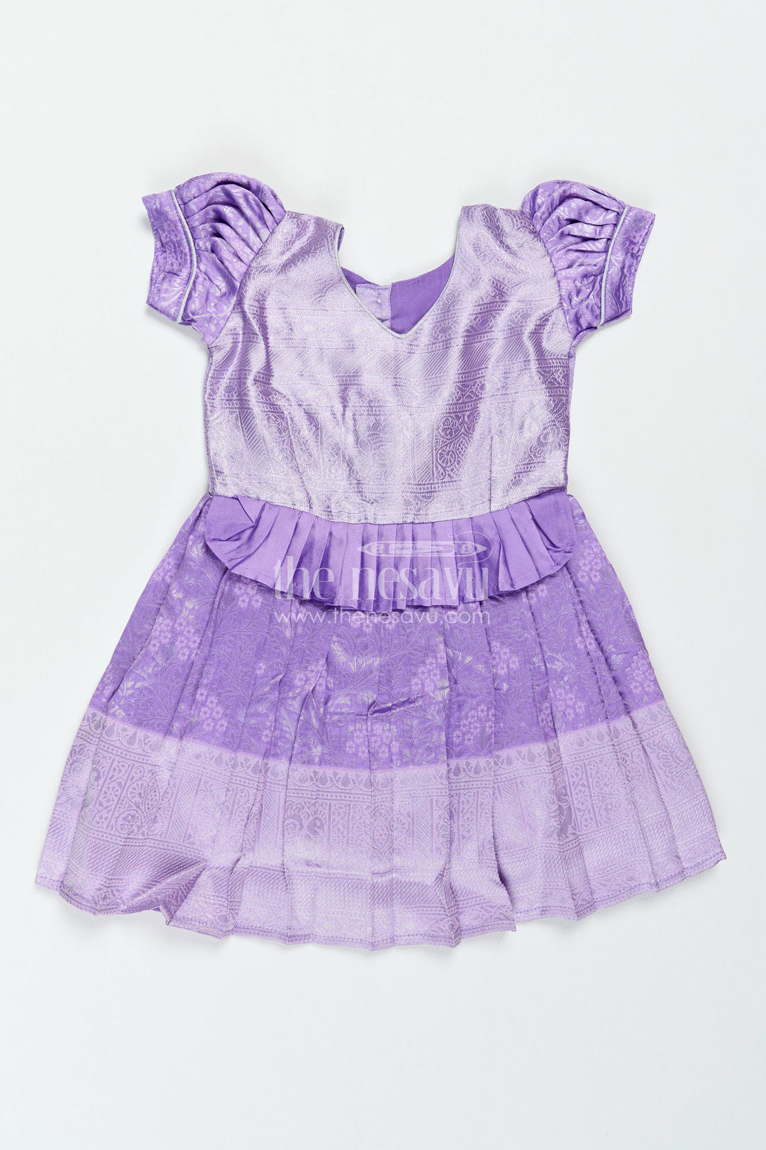 Traditional Silk Frock in Purple for Milestone Days