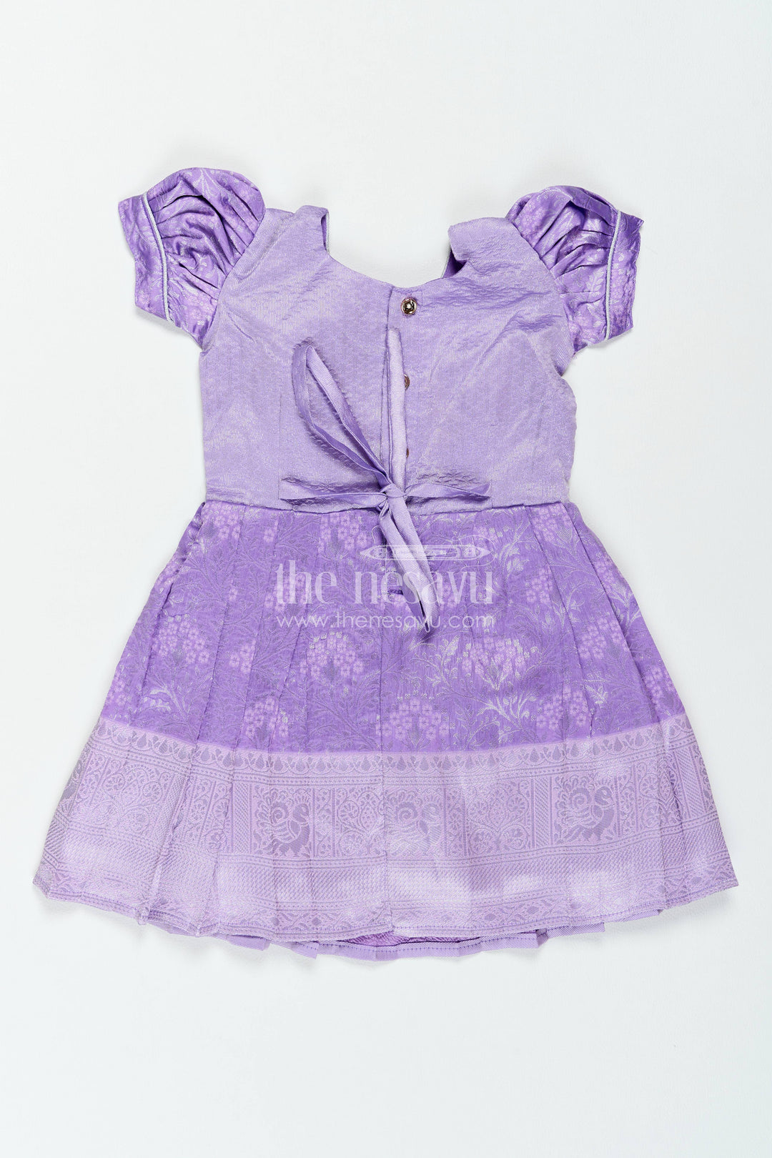 Traditional Silk Frock in Purple for Milestone Days