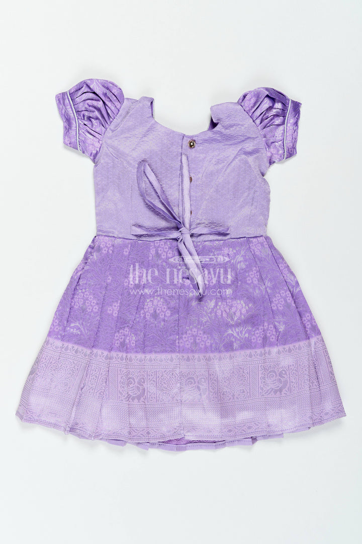 Traditional Silk Frock in Purple for Milestone Days