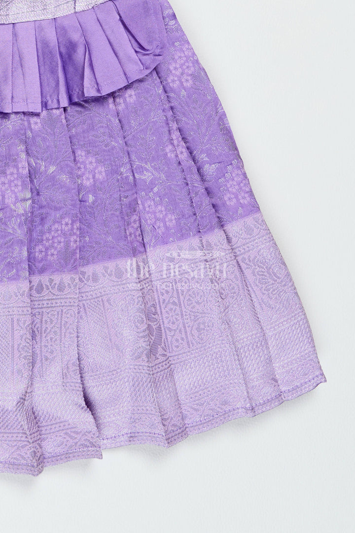 Traditional Silk Frock in Purple for Milestone Days