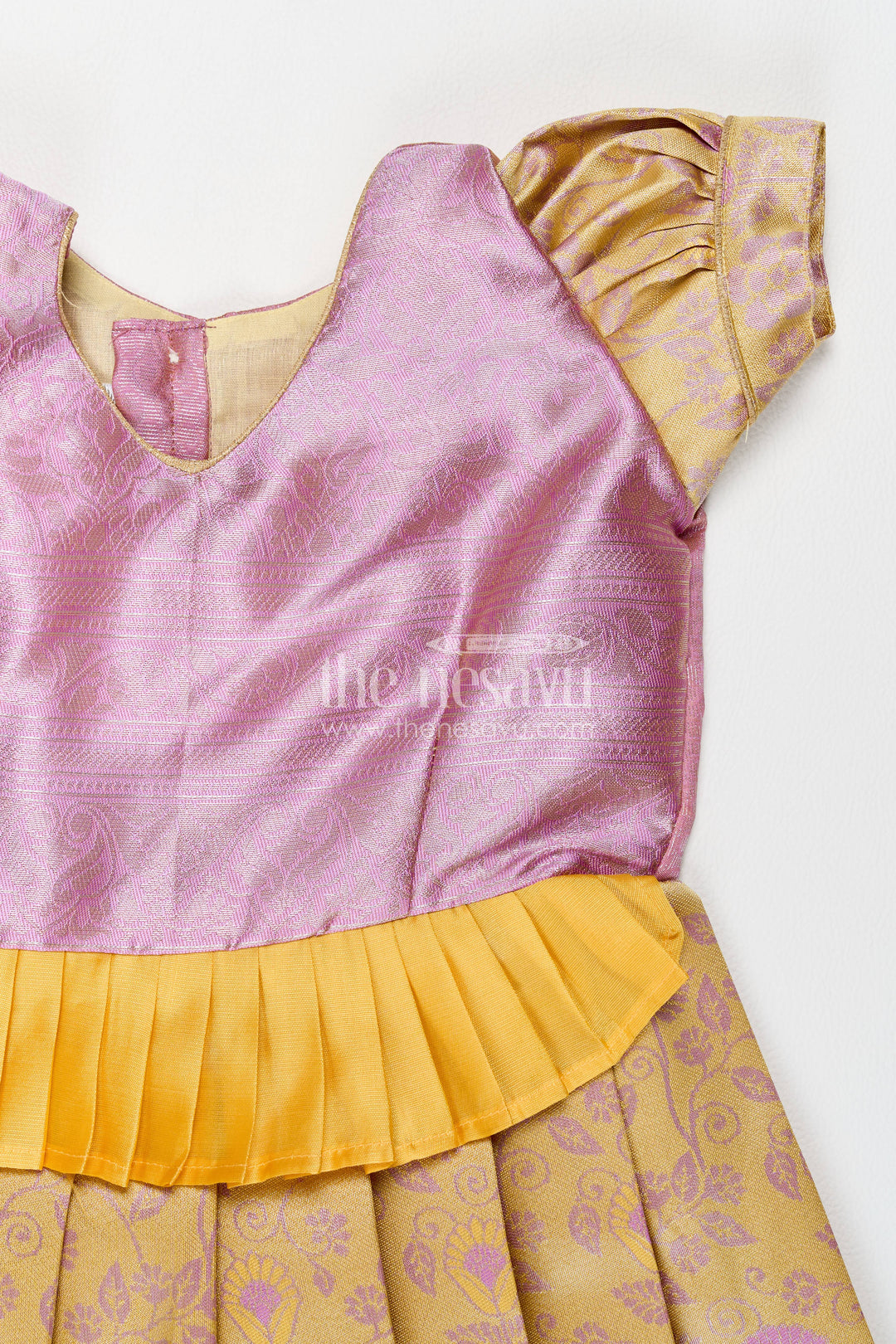 Silk Frock for Girls in Purple for Family Celebrations