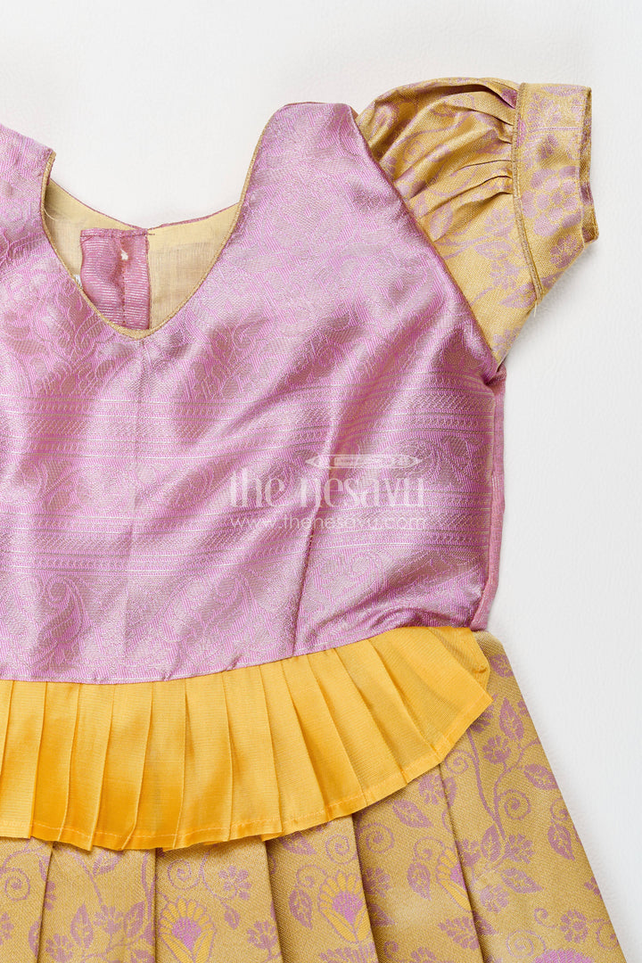 Silk Frock for Girls in Purple for Family Celebrations