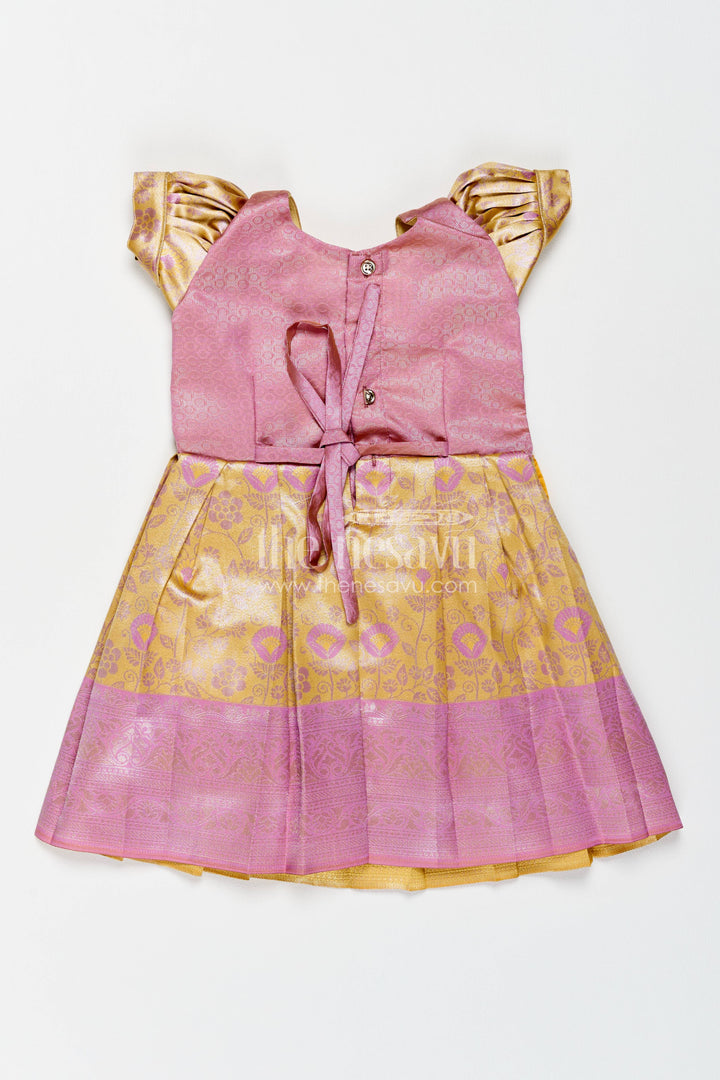 Silk Frock for Girls in Purple for Family Celebrations