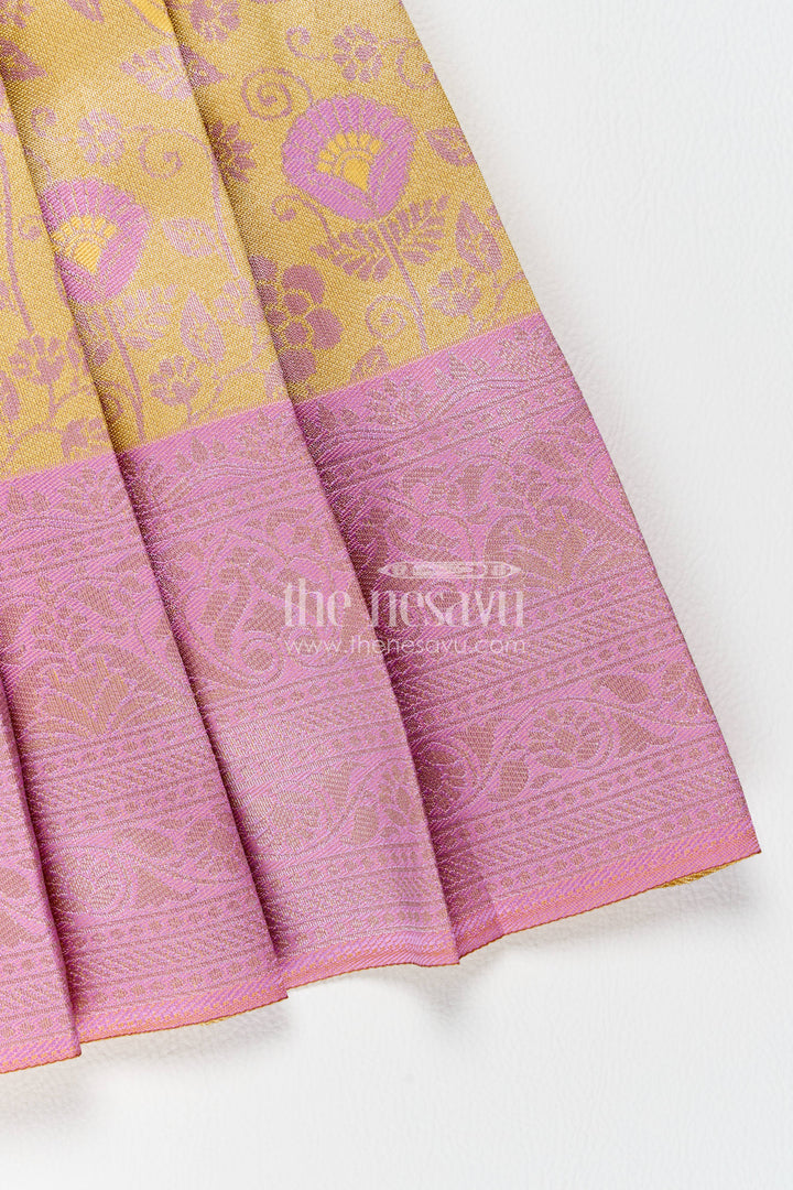 Silk Frock for Girls in Purple for Family Celebrations