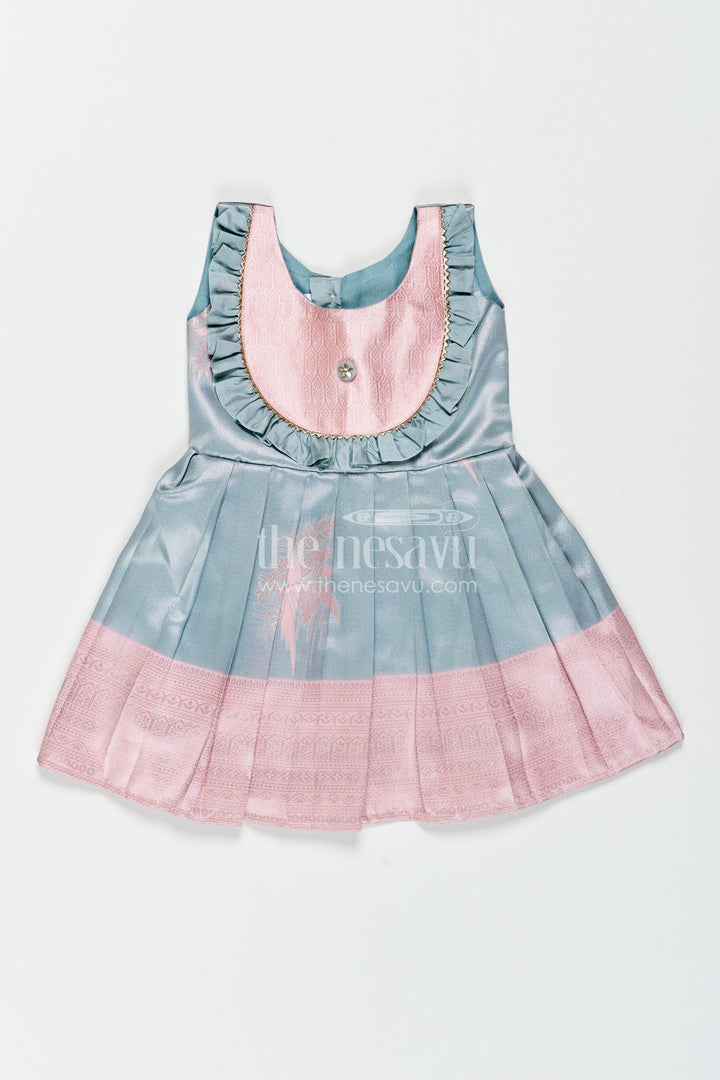 Silk Frock for Girls in Pink for Traditional Events
