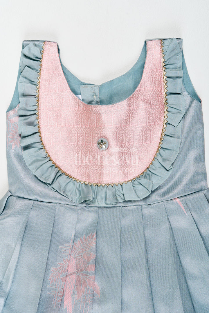 Silk Frock for Girls in Pink for Traditional Events