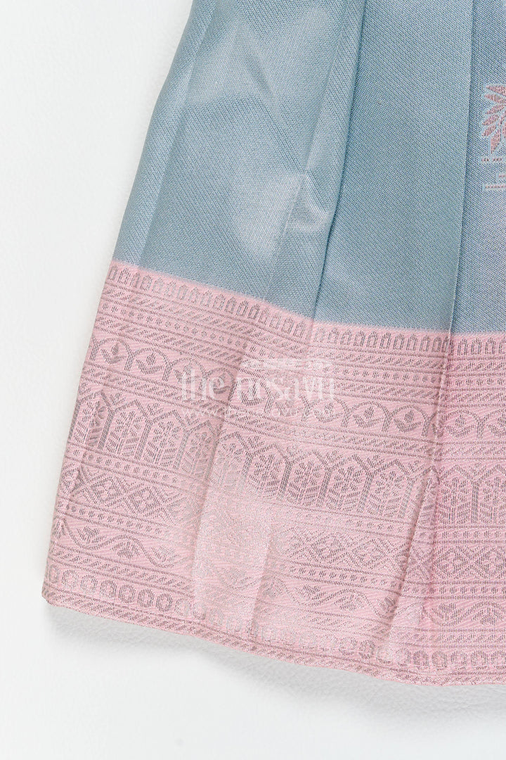 Silk Frock for Girls in Pink for Traditional Events