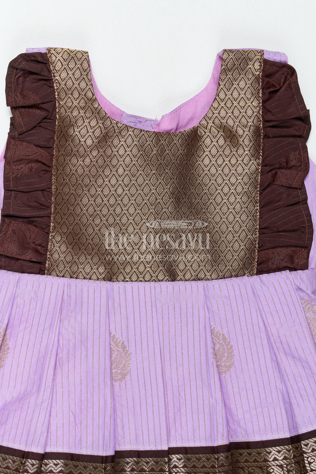 Traditional Silk Frock in Purple for Festive Gatherings