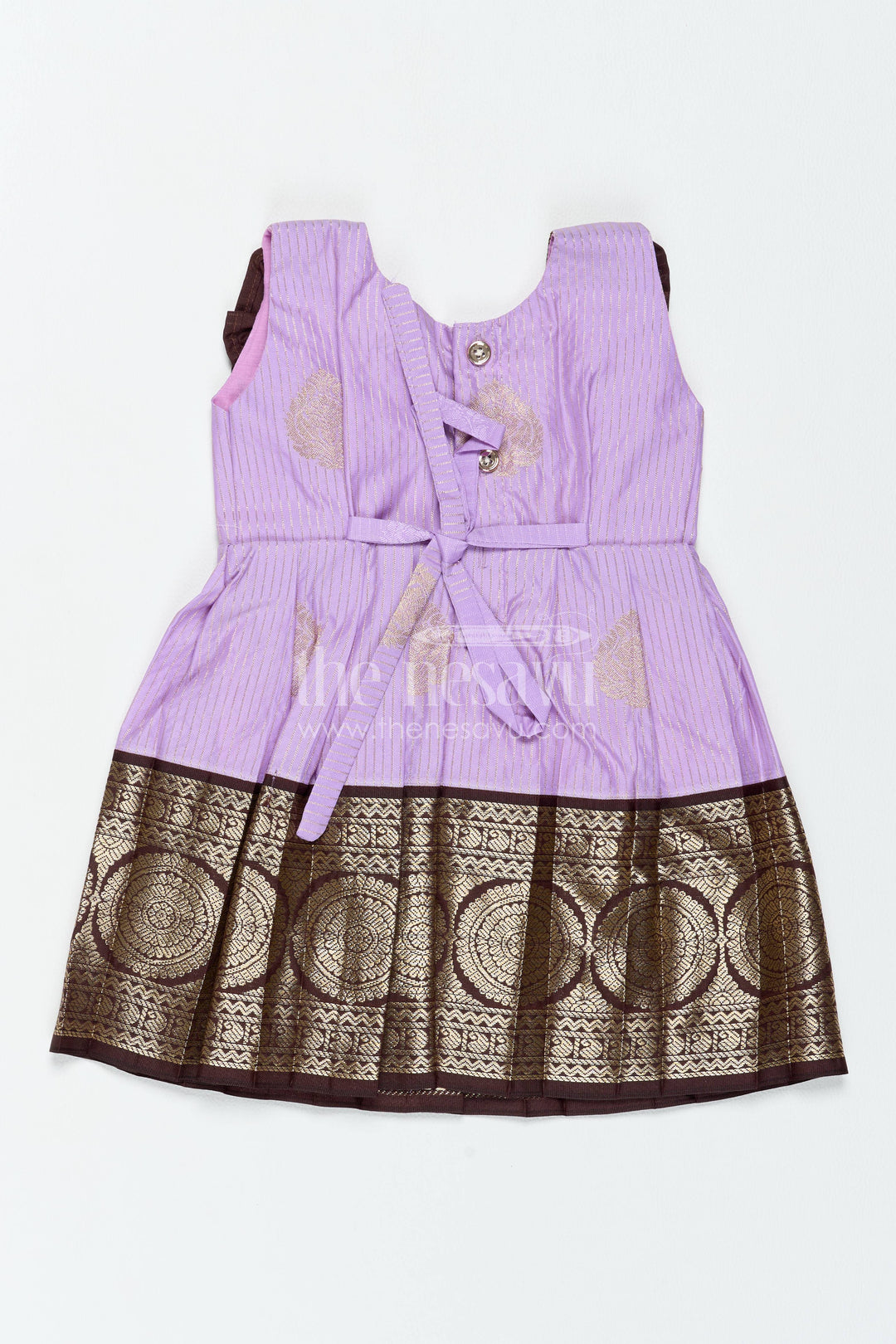 Traditional Silk Frock in Purple for Festive Gatherings