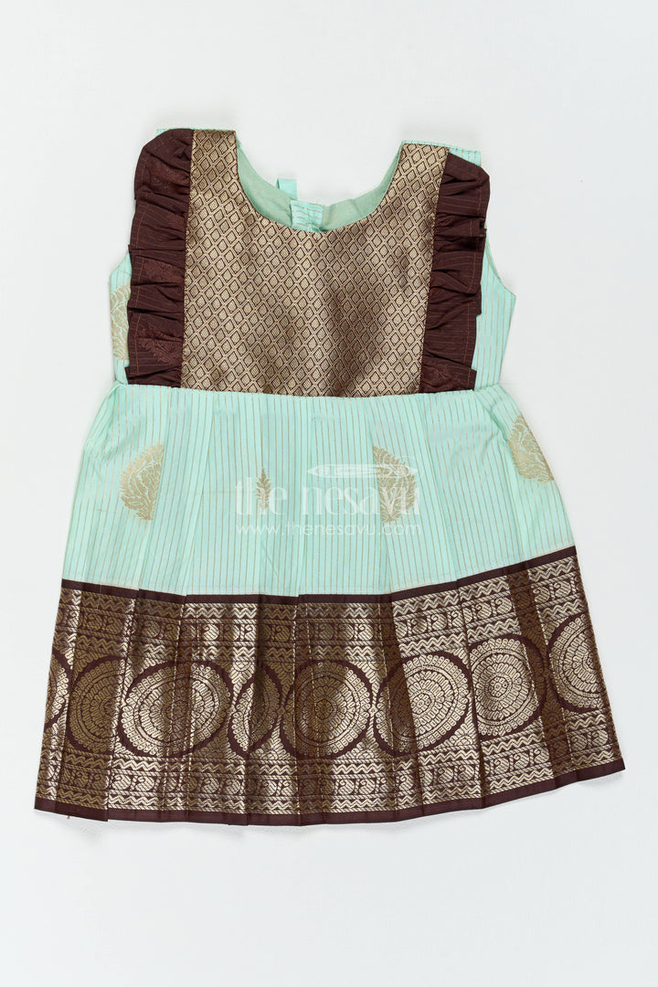 Traditional Silk Frock with Jacquard Weave for Weddings and Parties