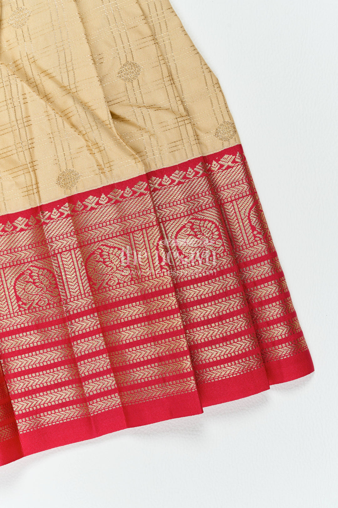 Traditional Silk Frock in Gold for Celebration Styling