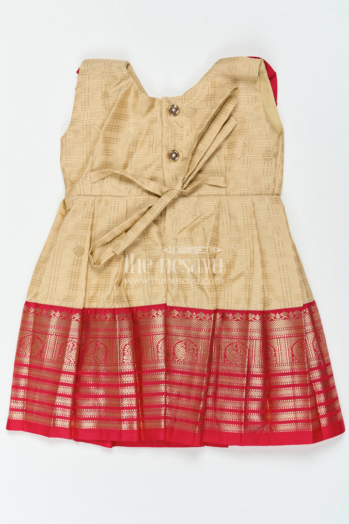 Girls Kanchi Silk Frock with Smart Tailoring for Family Functions