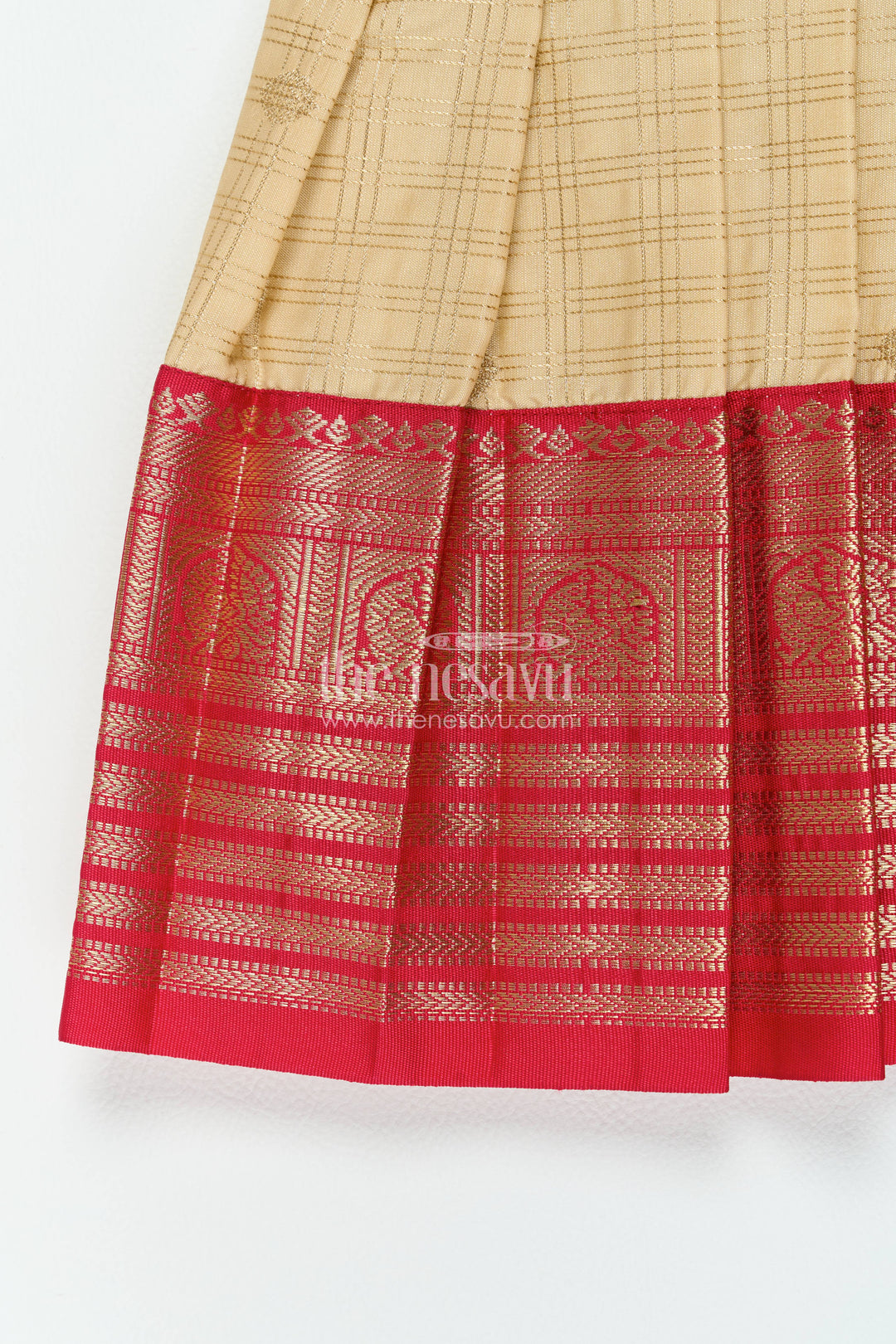 Girls Kanchi Silk Frock with Smart Tailoring for Family Functions