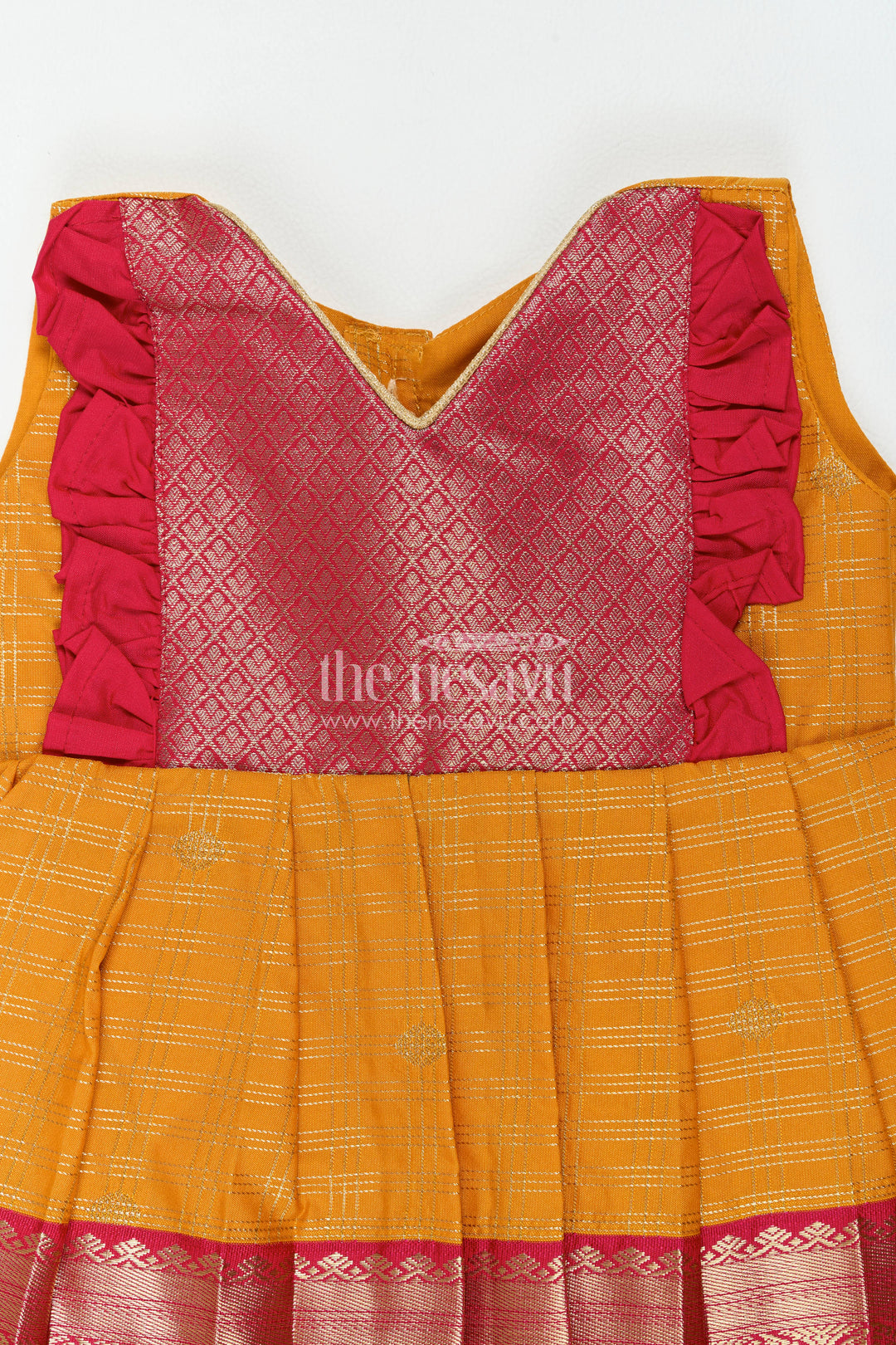 Traditional Silk Frock in Yellow for Milestone Days