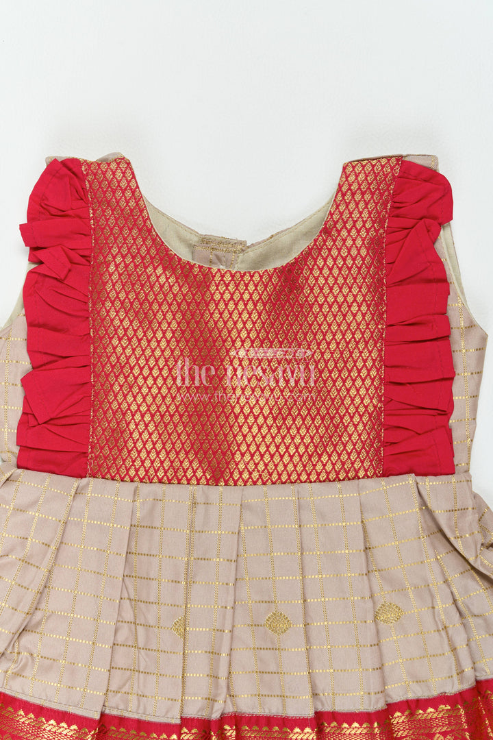 Silk Frock for Girls in Grey for Traditional Events