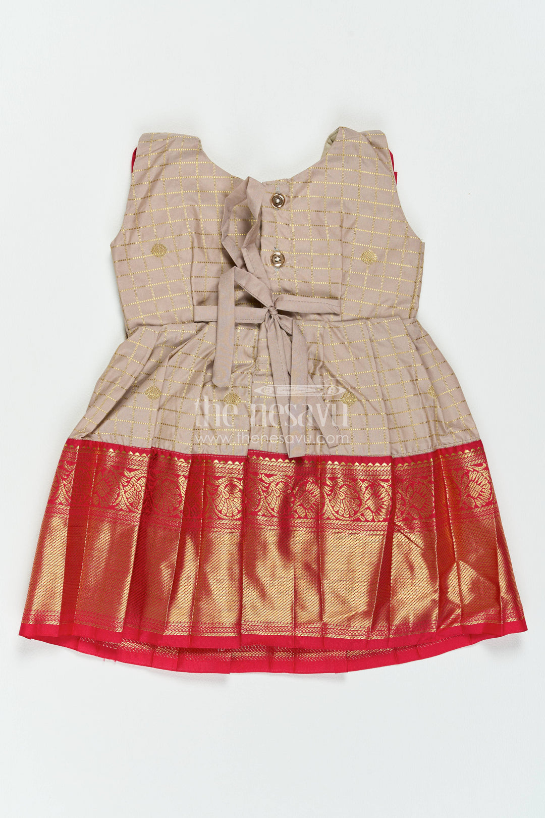 Silk Frock for Girls in Grey for Traditional Events