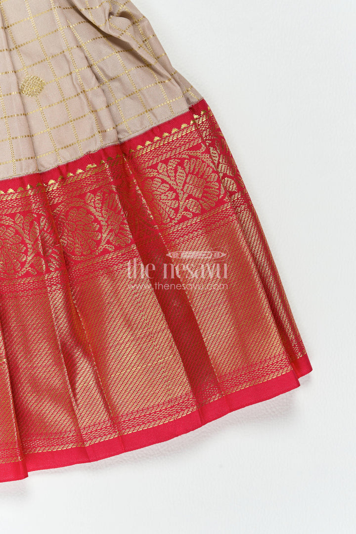 Silk Frock for Girls in Grey for Traditional Events