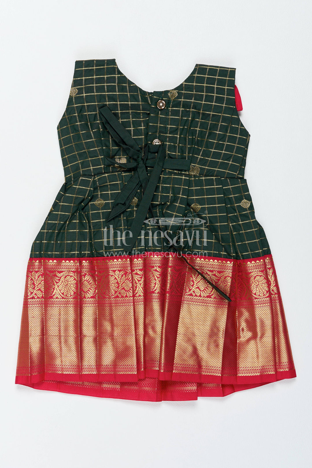 Traditional Silk Frock in Green for Joyful Occasions