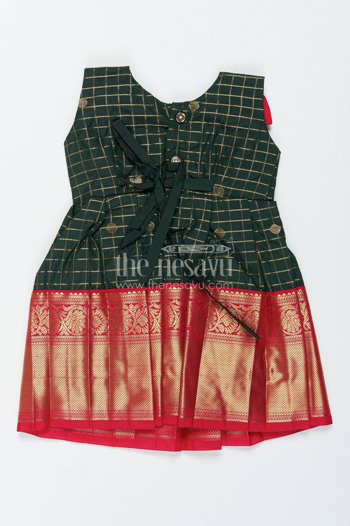 Traditional Silk Frock in Green for Joyful Occasions
