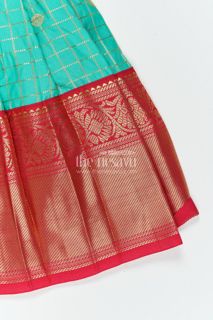Silk Frock for Girls in Blue with an Occasion Ready Finish