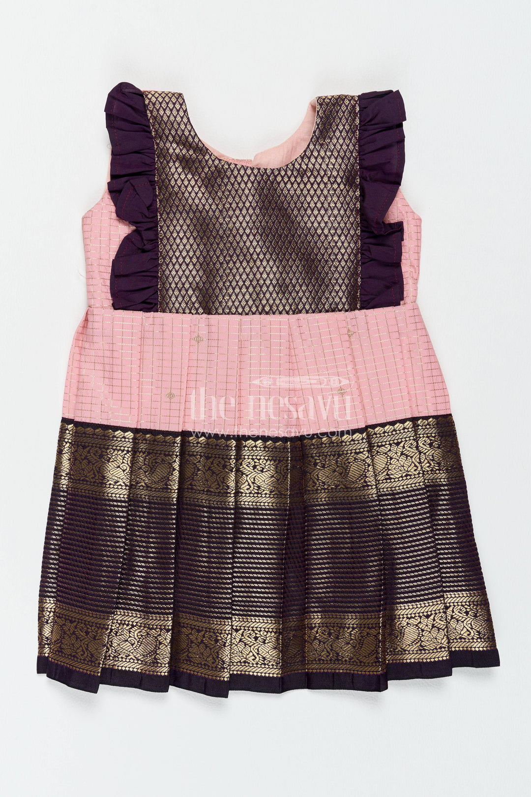 Traditional Silk Frock in Pink for Celebrations and Photos