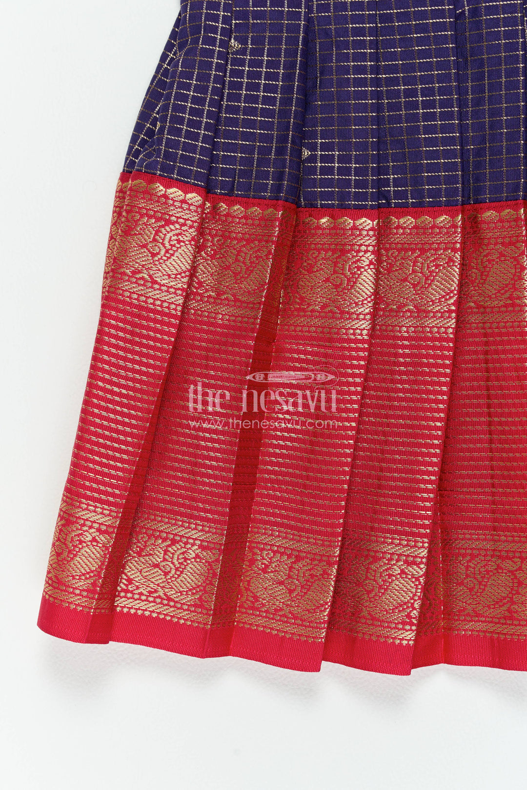 Girls Kanchi Silk Frock in Blue for Special Functions