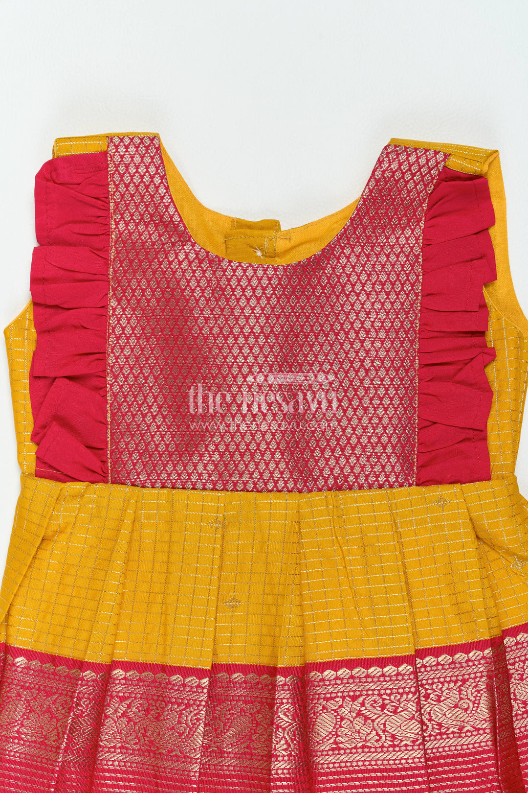 Silk Frock for Girls in Yellow with an Occasion Ready Finish