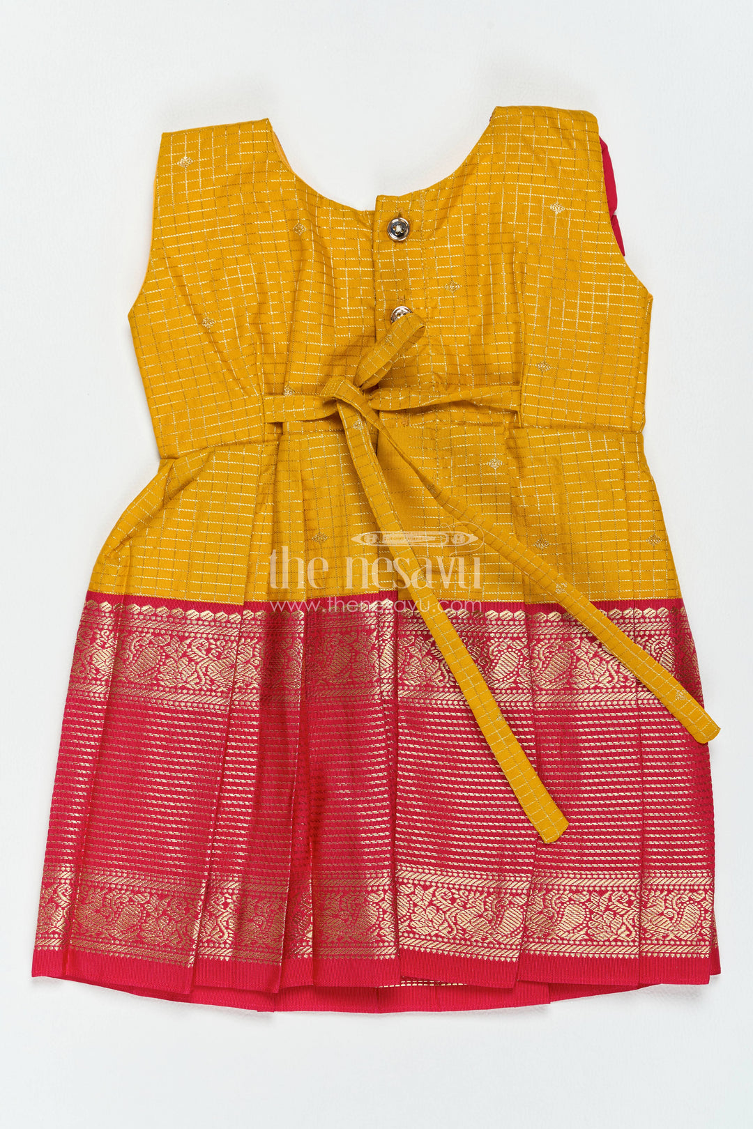 Silk Frock for Girls in Yellow with an Occasion Ready Finish