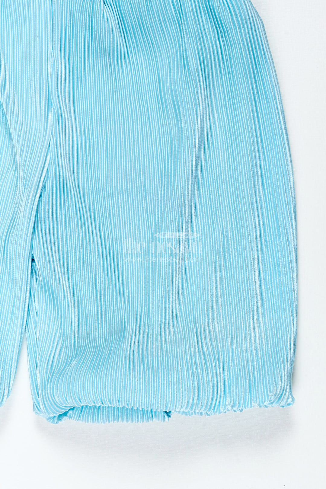 Light Blue Velvet Shorts For Girls Festive And Winter Wear