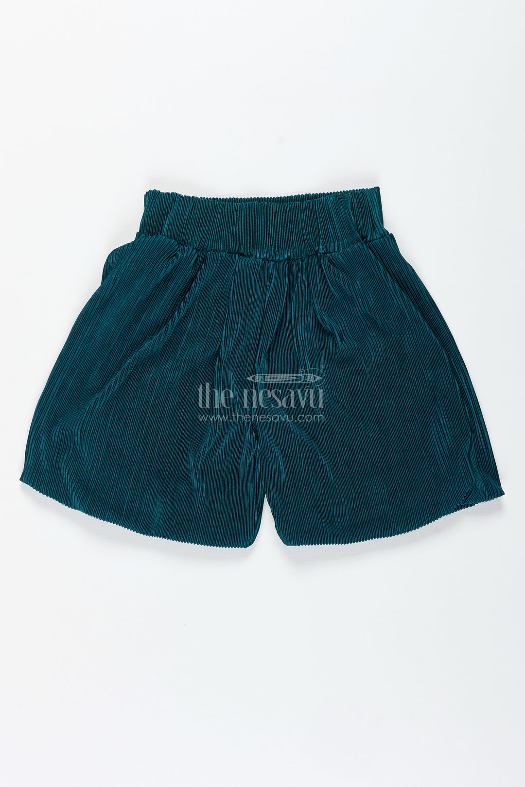 Girls Velvet Pleated Shorts For Festive And Party Outfits