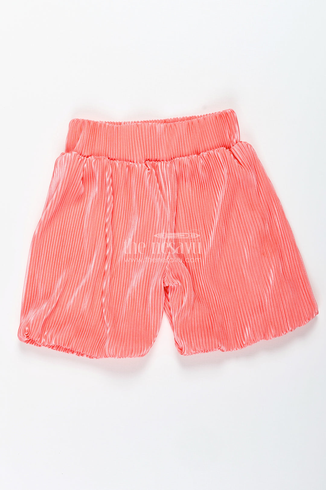 Coral Velvet Shorts For Girls Party And Seasonal Wear