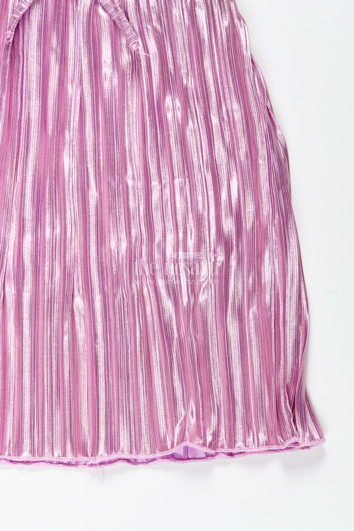 Girls Pink Shimmer Skirt For Birthday And Celebration Outfits