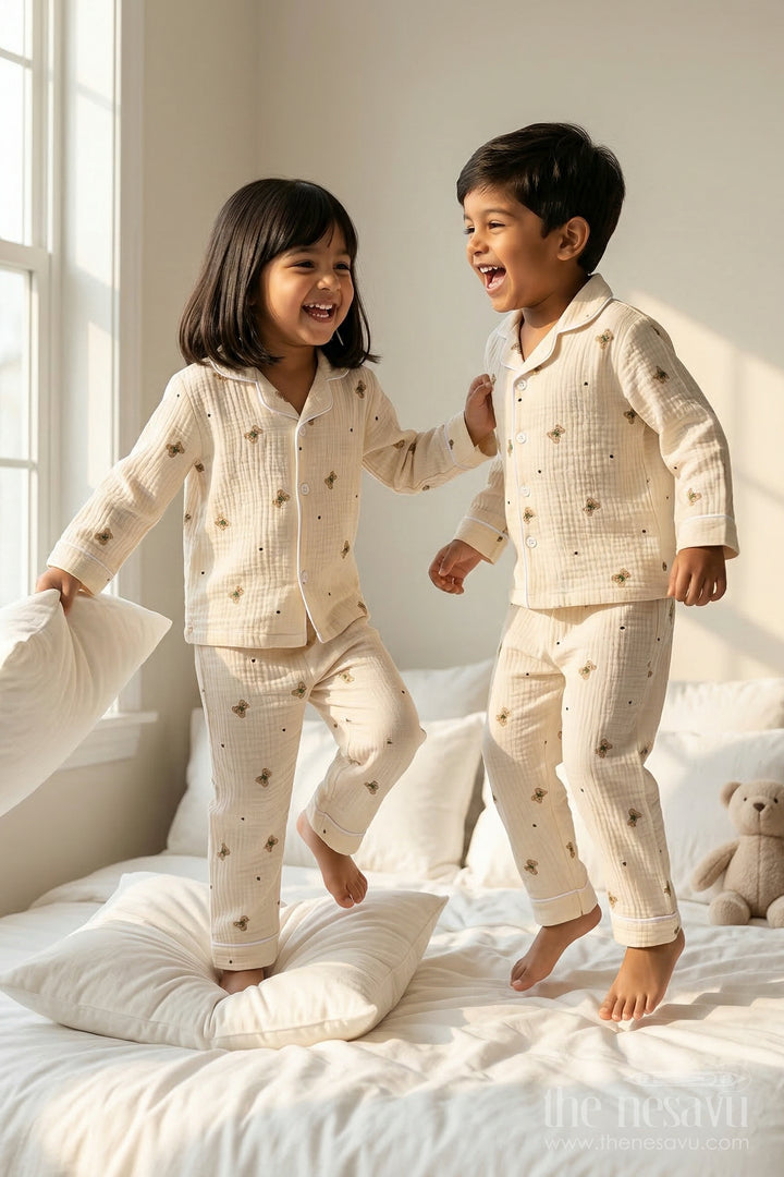Girls Cotton Night Dress Set for Comfortable Sleep