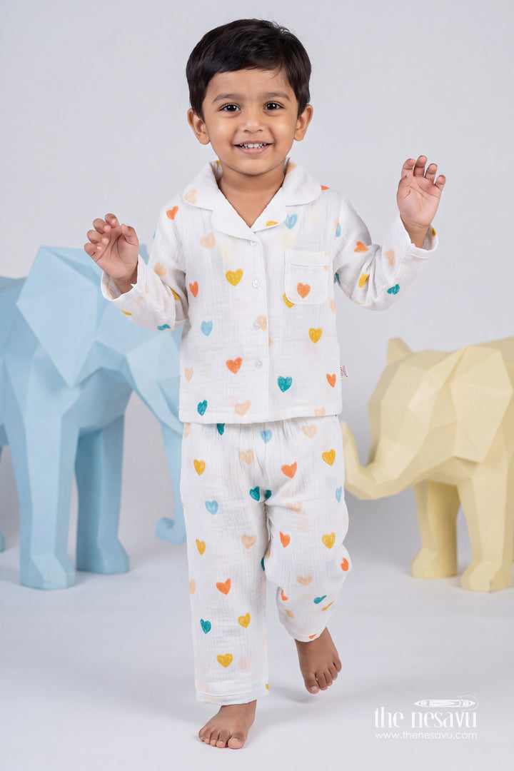 Kids Muslin Night Suit for Bedtime Comfort and Relaxed Sleep