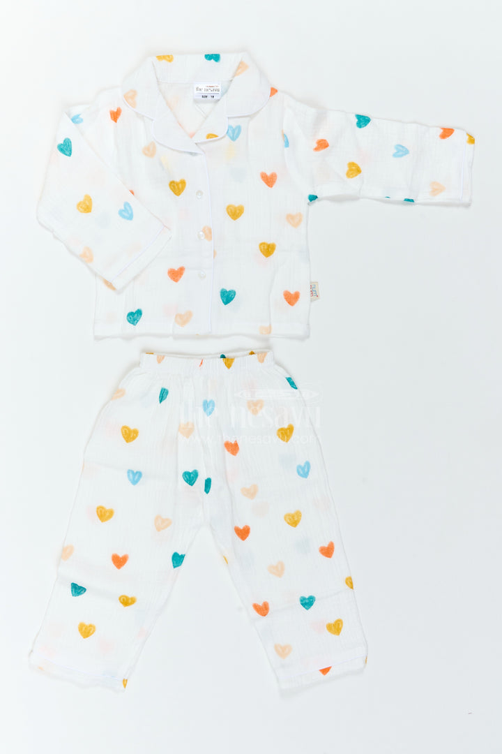 Kids Muslin Night Suit for Bedtime Comfort and Relaxed Sleep